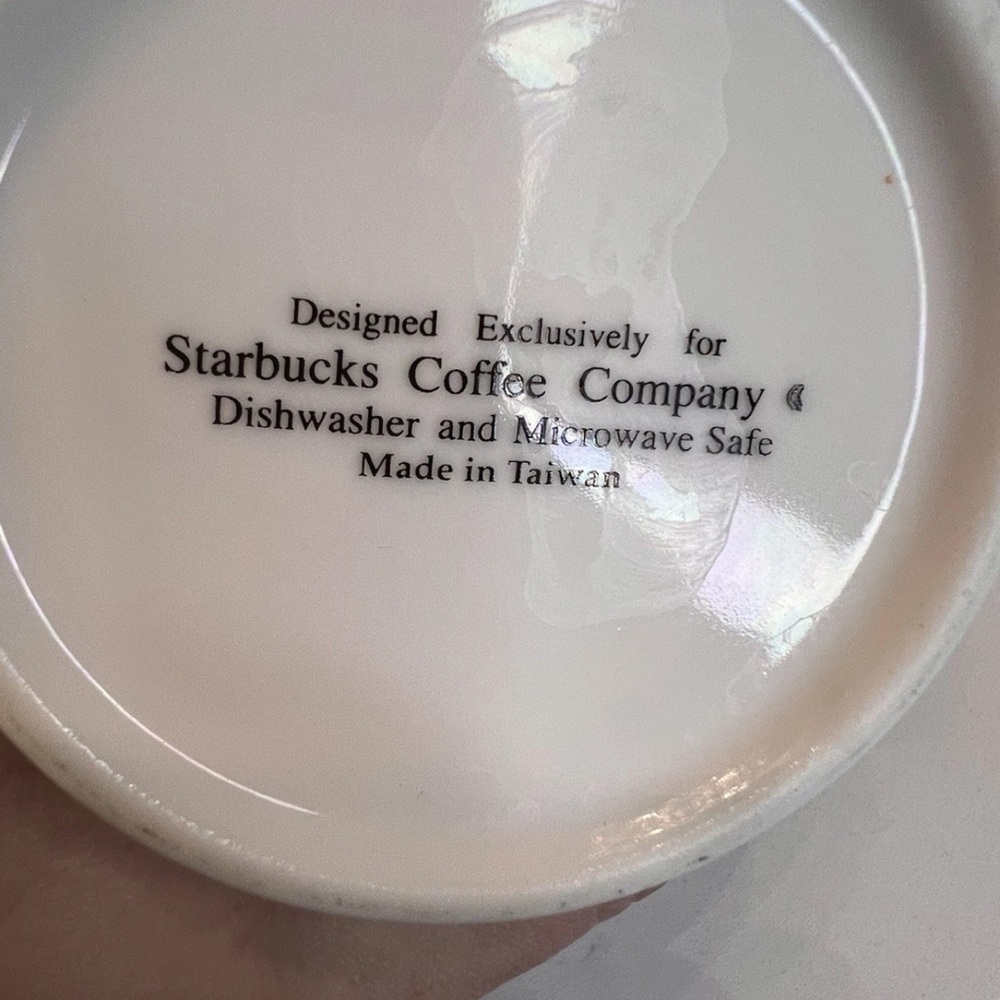 Set Of 4 Starbucks Mermaid Coffee Tea Mugs White Green - Picture 4 of 4